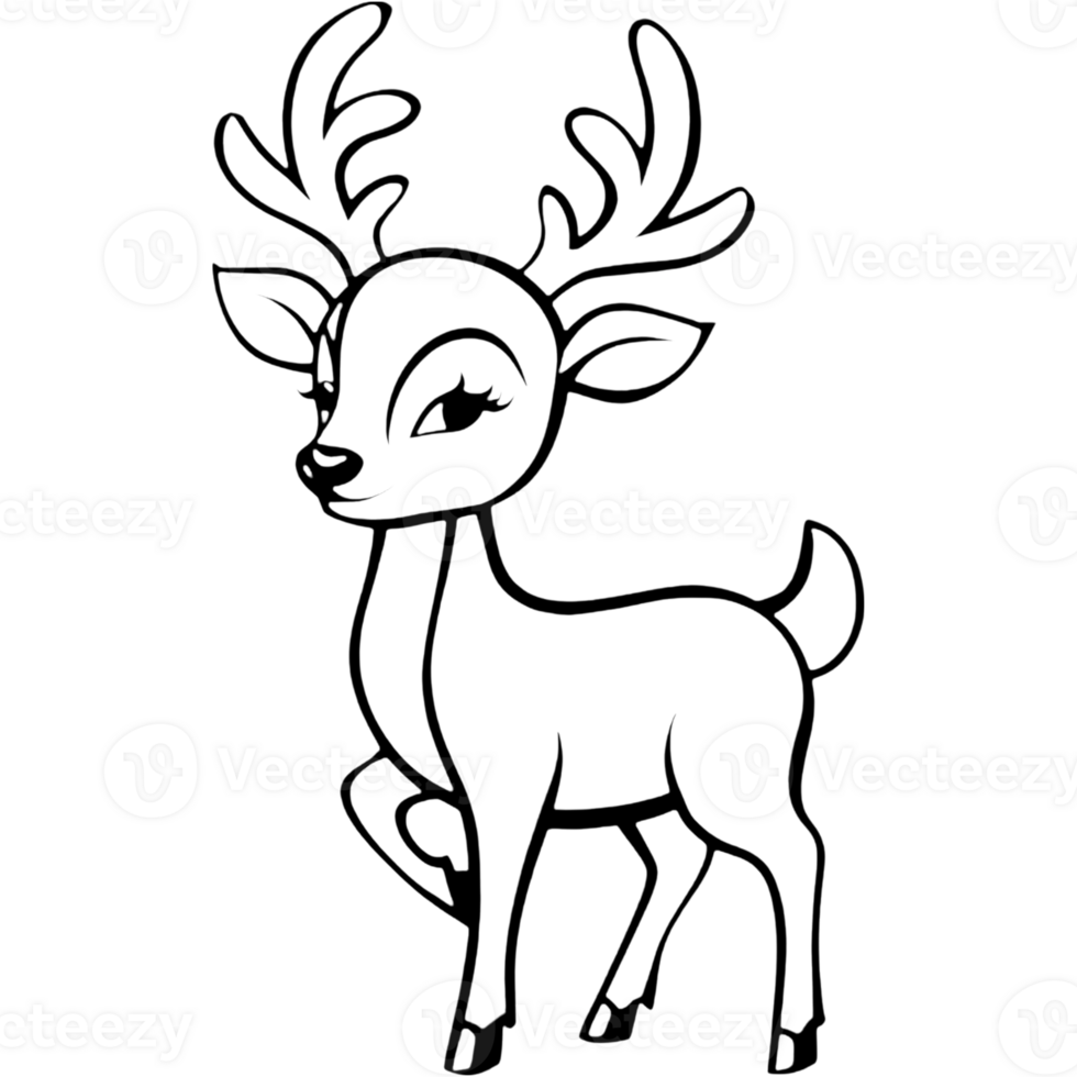 Deer Silhouette Design for Versatile Use png