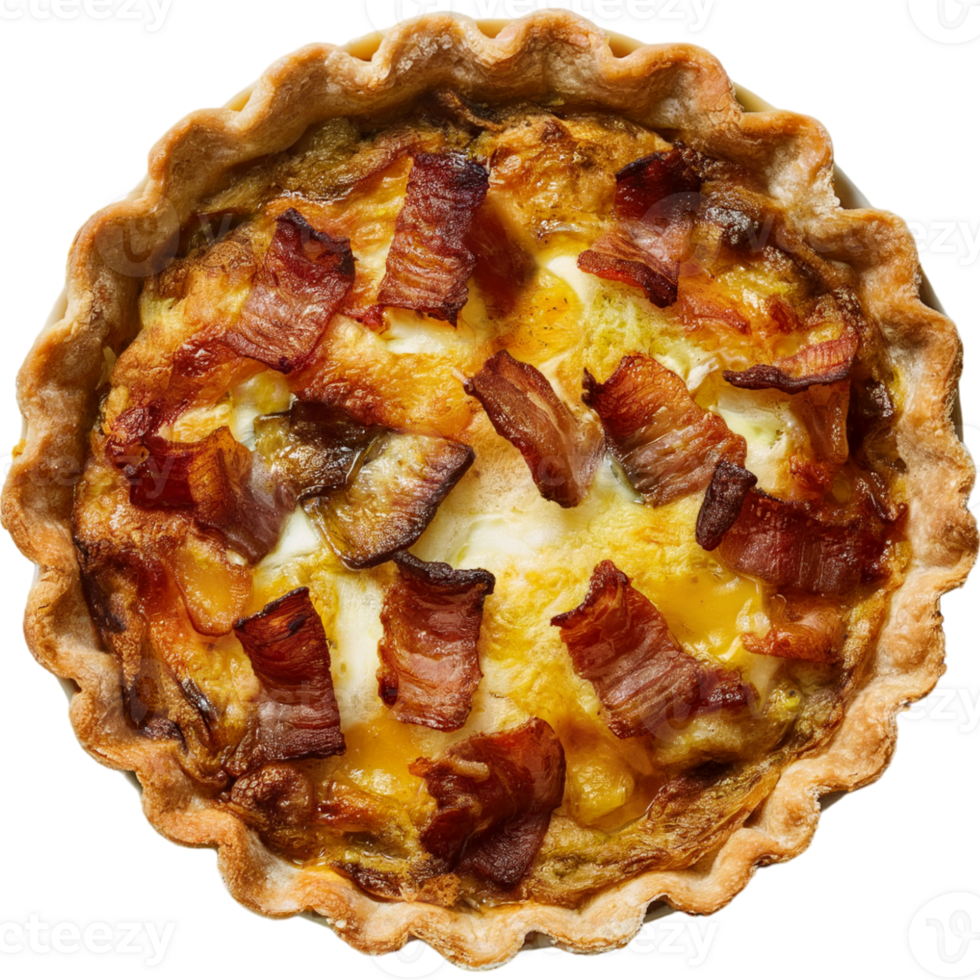 Traditional French Quiche Lorraine 48776837 PNG