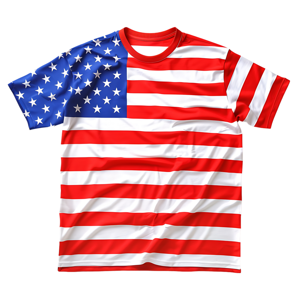 t-shirt set in American flag design, png