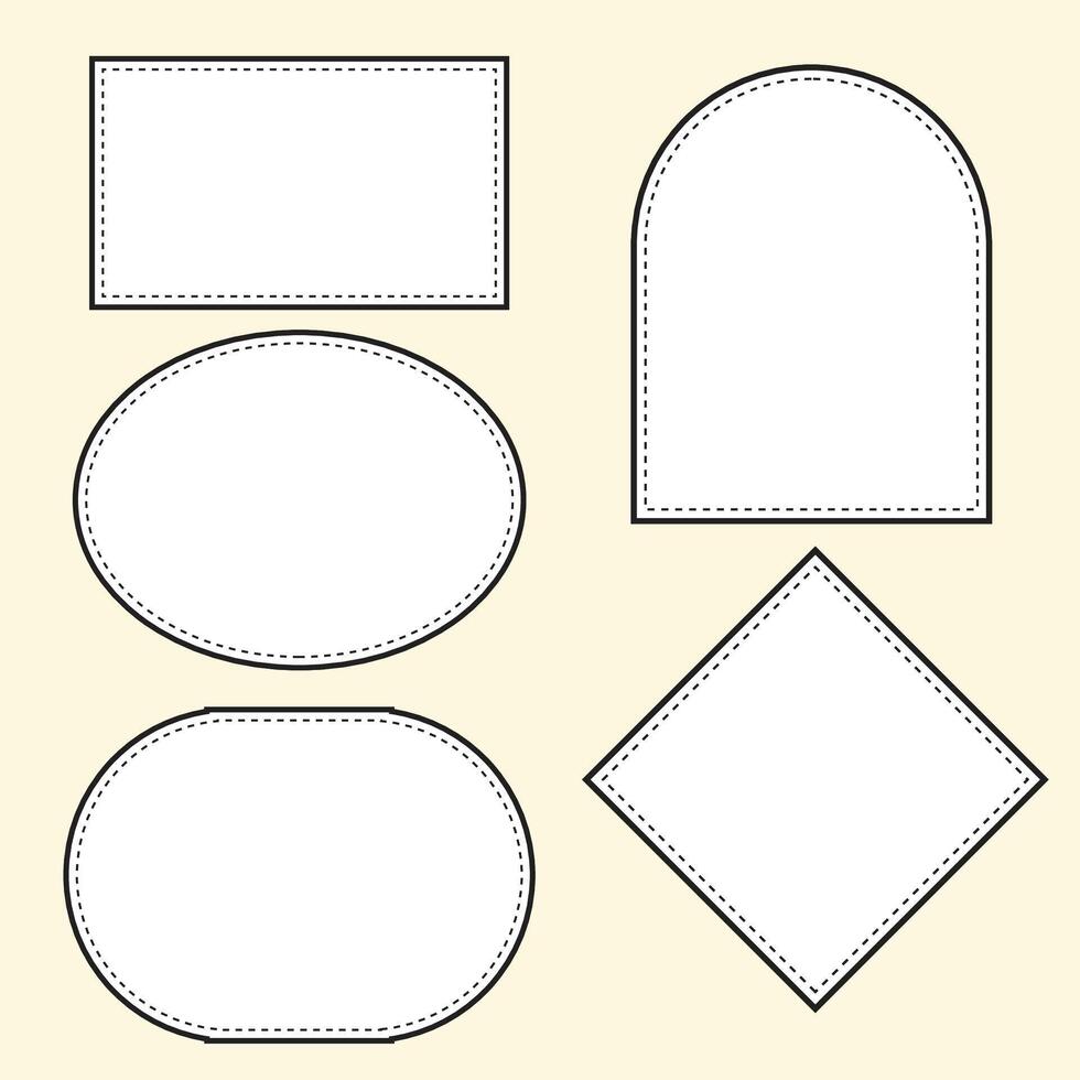Simple and geometric frames line for element, label and illustration vector
