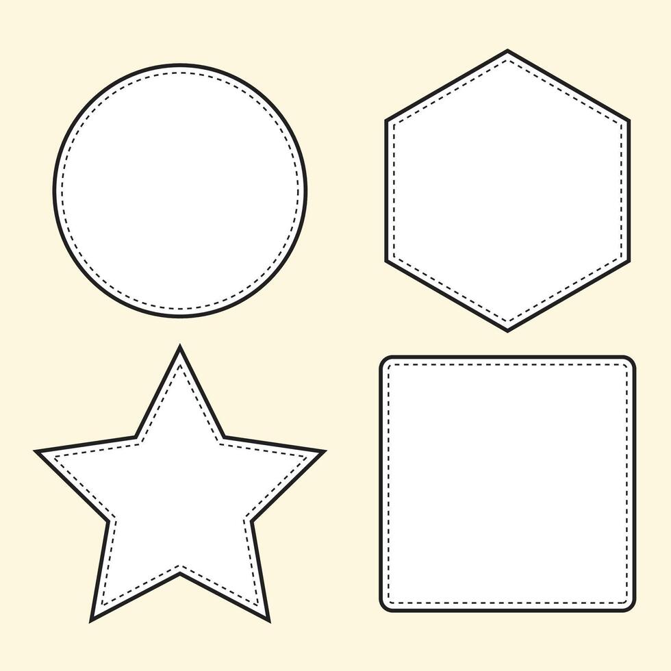 Simple and geometric frames line for element, label and illustration vector