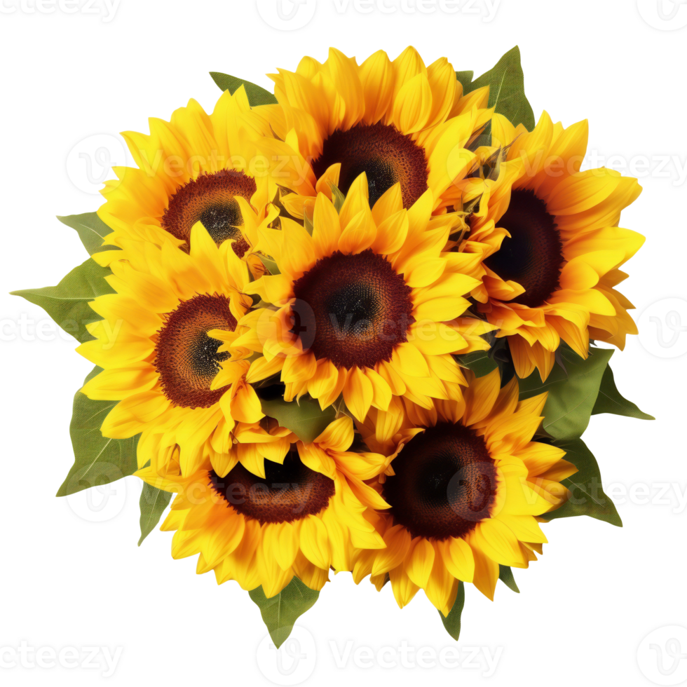 flor ramalhete com girassóis. isolado em transparente png