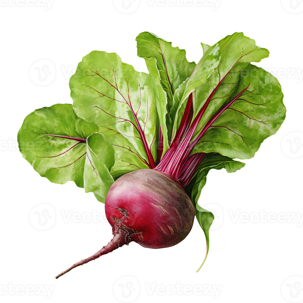 beetroot with leaves cut out. Isolated Beetroot. Whole beetroot with leaves. isolated on transparent png