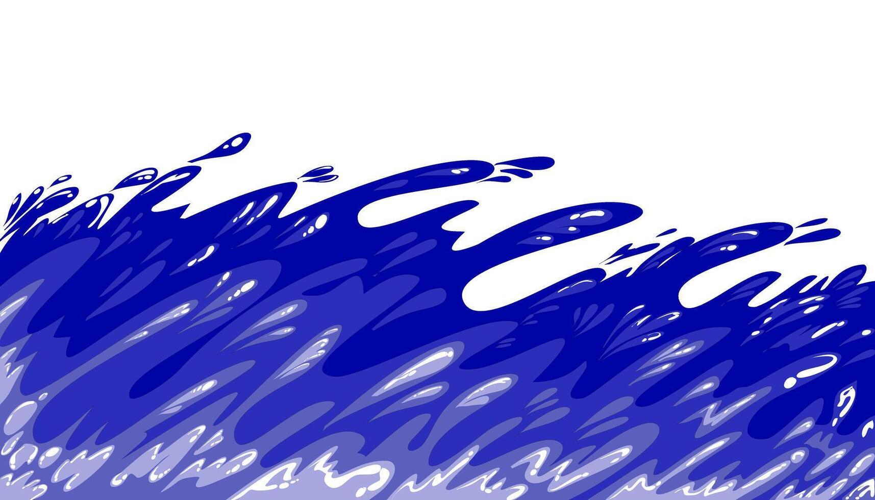 Illustration of blue ocean waves with a transparent background vector