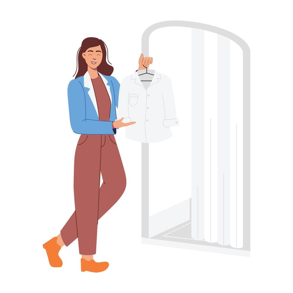 Character based flat illustration of online purchasing vector