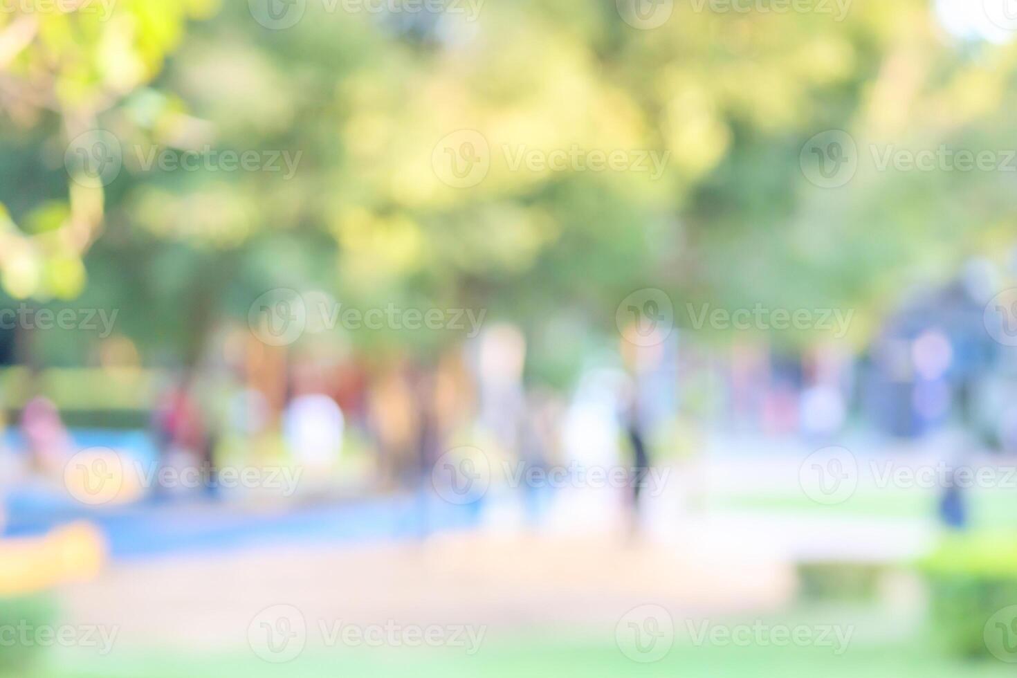 Green city park garden blur bokeh background photo