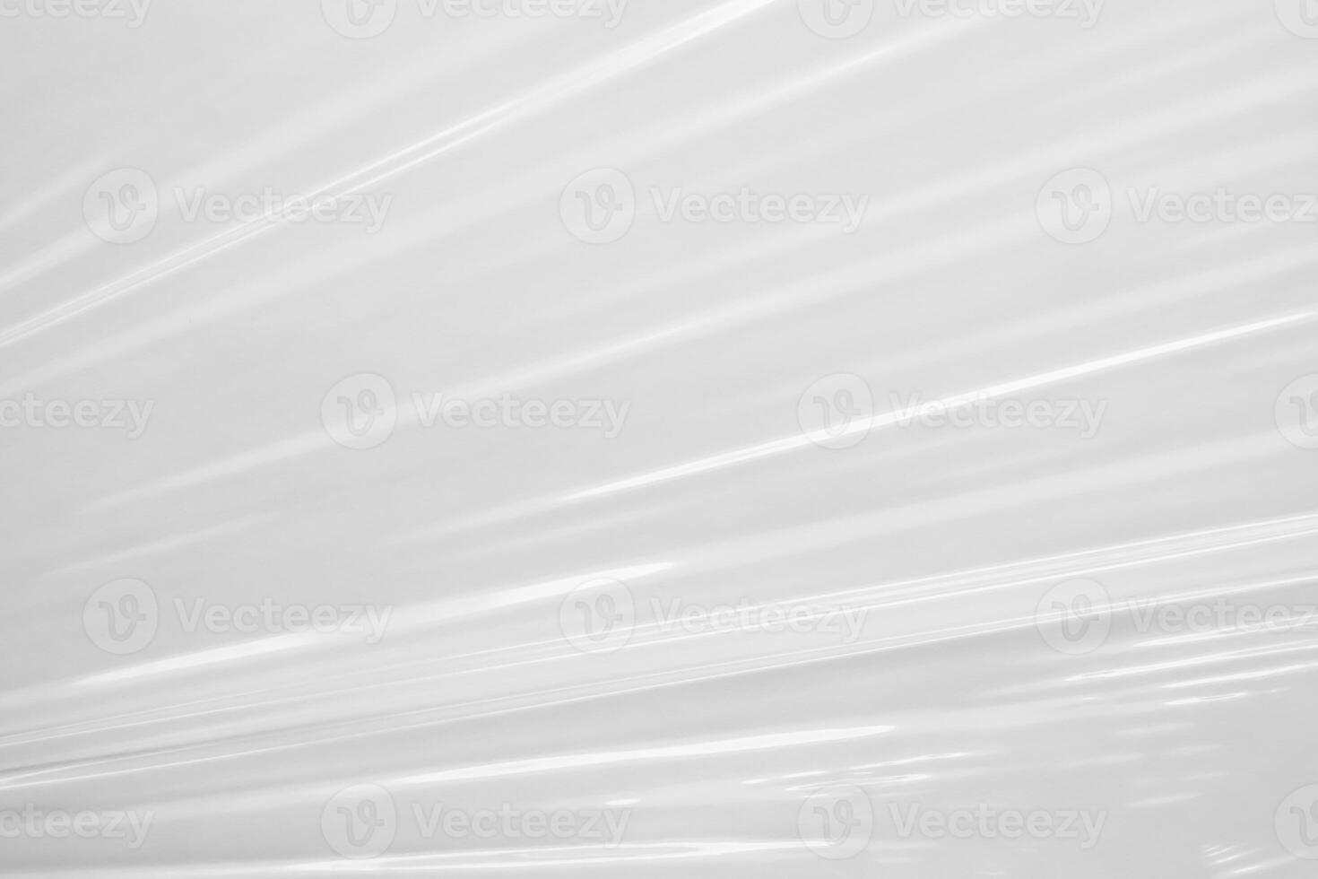White transparent plastic film wrap texture background photo