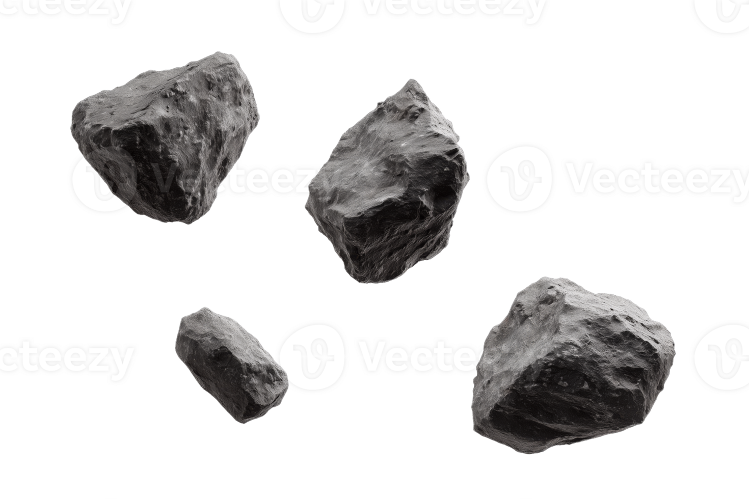 A Collection of Various Rocks Displayed in the Scene png
