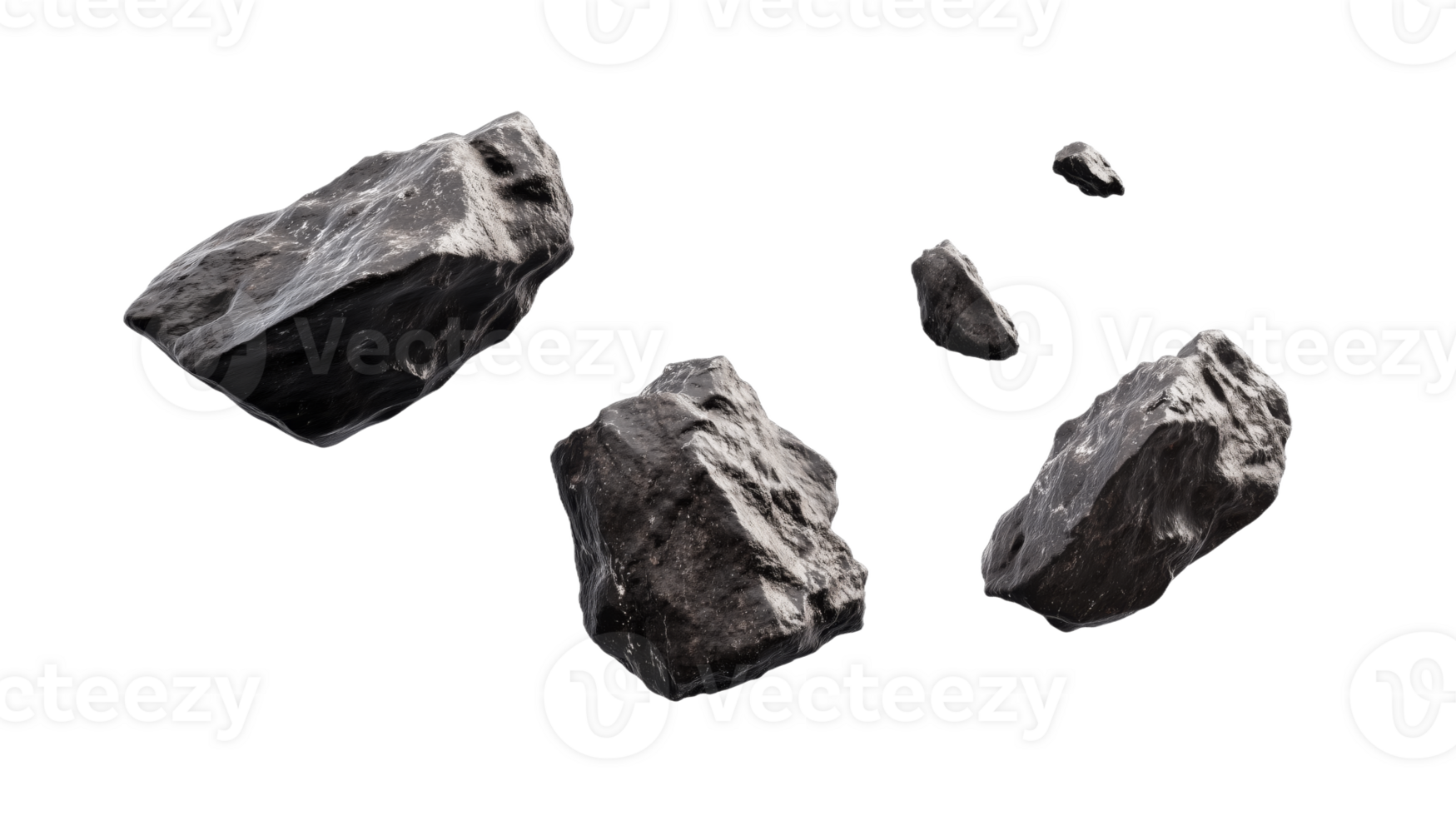 A Collection of Various Rocks Exhibiting Natural Textures png