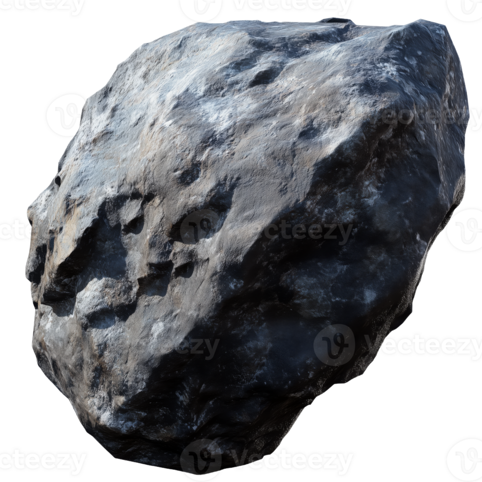 Close-up view of a textured rock with irregular surface png