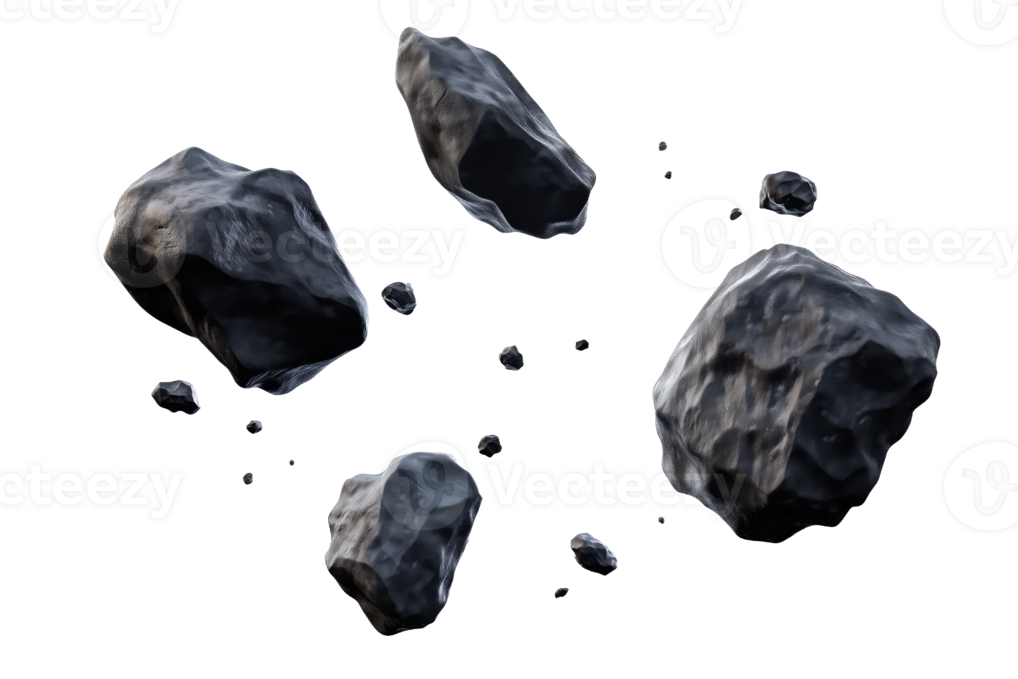 An Artistic Representation of Asteroids in the Cosmos png
