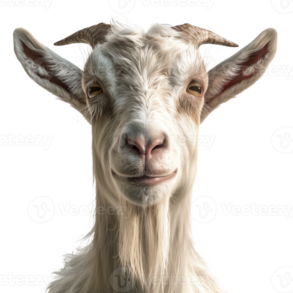 A Charming Goat with a Friendly Smile png