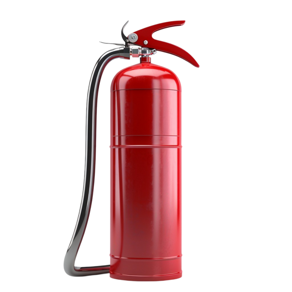 Fire Extinguisher on Transparent Background AI-Generative png