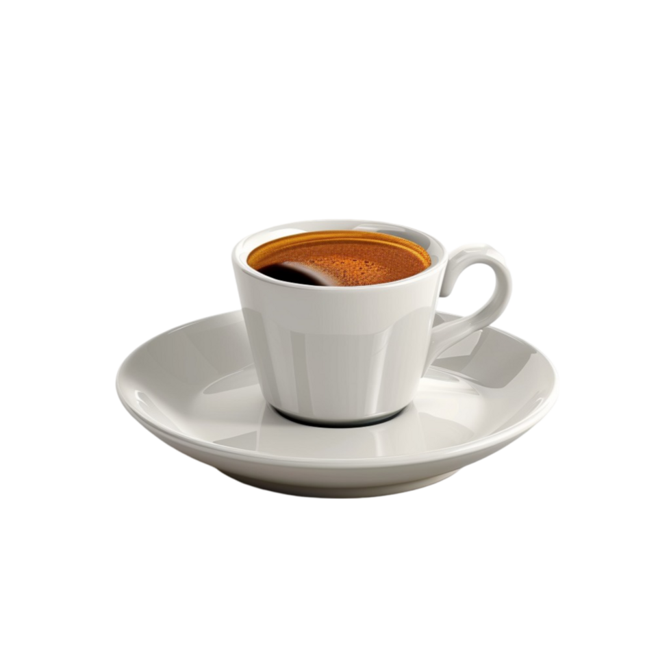 Espresso Cup on Saucer AI-Generative png