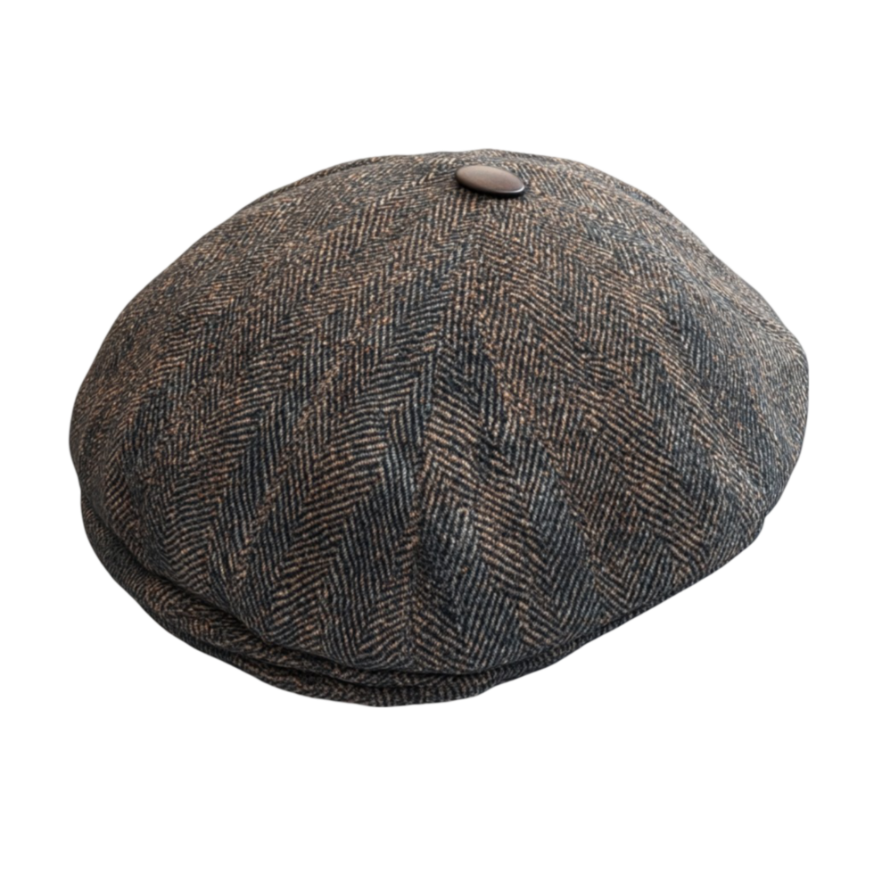 Brown Flat Cap AI-Generative png
