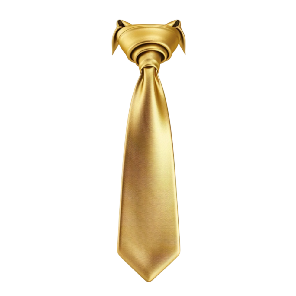 Yellow Tie 3D Rendering AI-Generative png