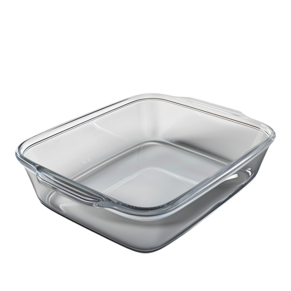 Rectangular Glass Baking Dish AI-Generative png