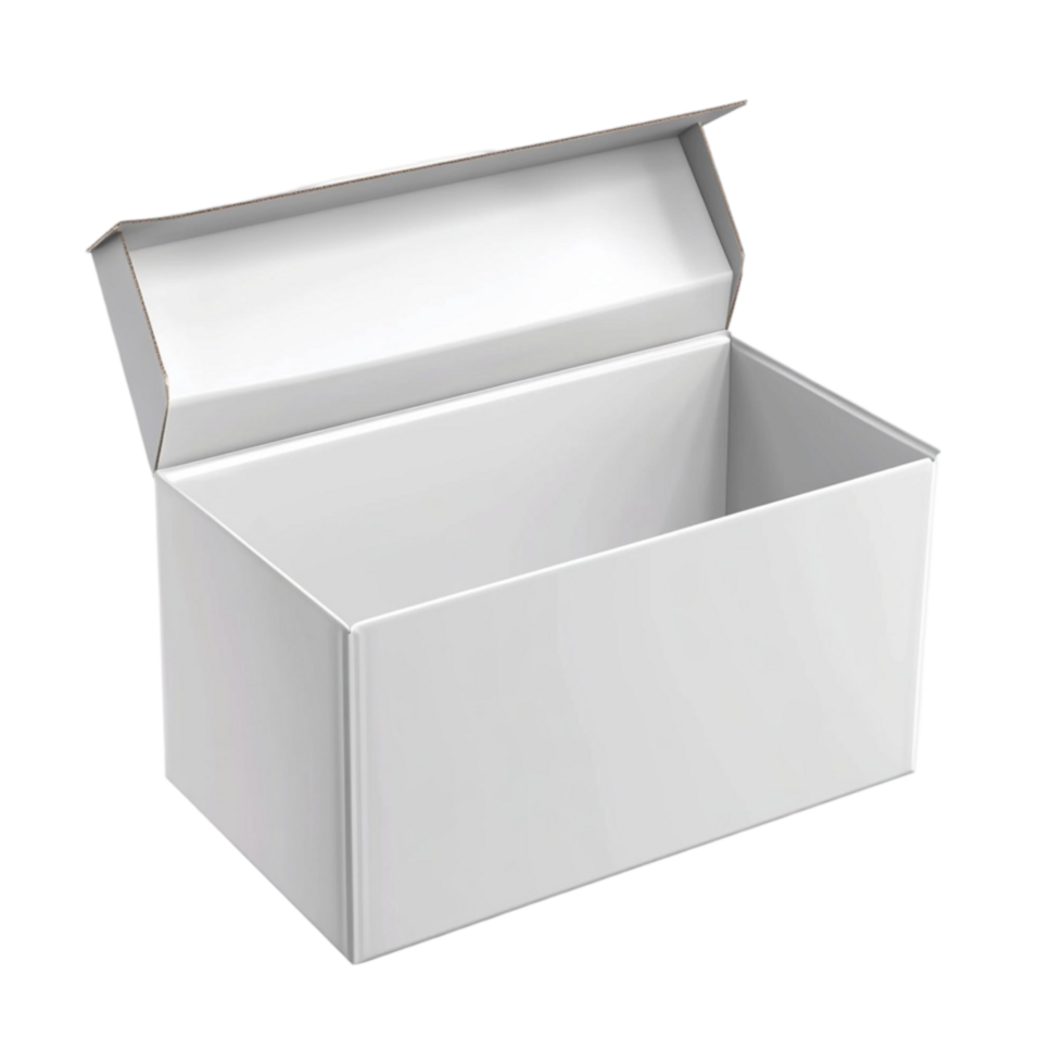 White Box with Lid Open AI-Generative png