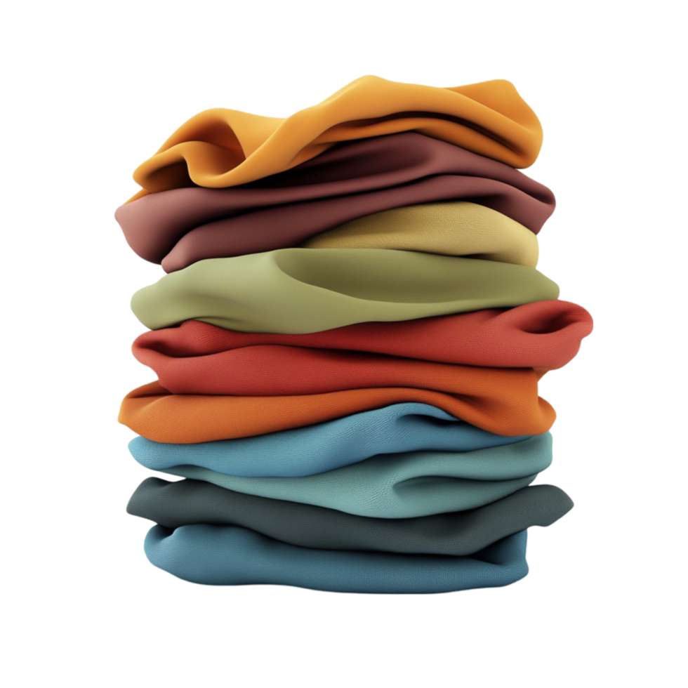 Colourful Folded Cloths AI-Generative png