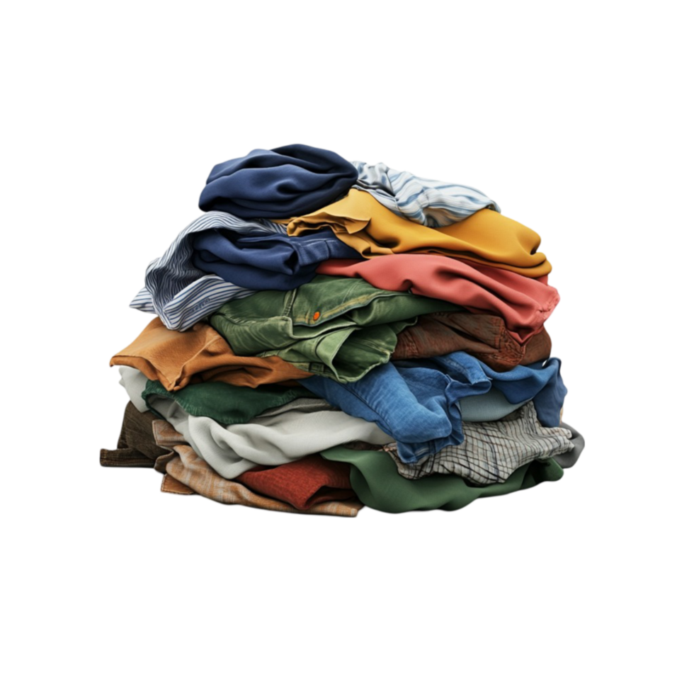 Stack of Folded Clothes AI-Generative png