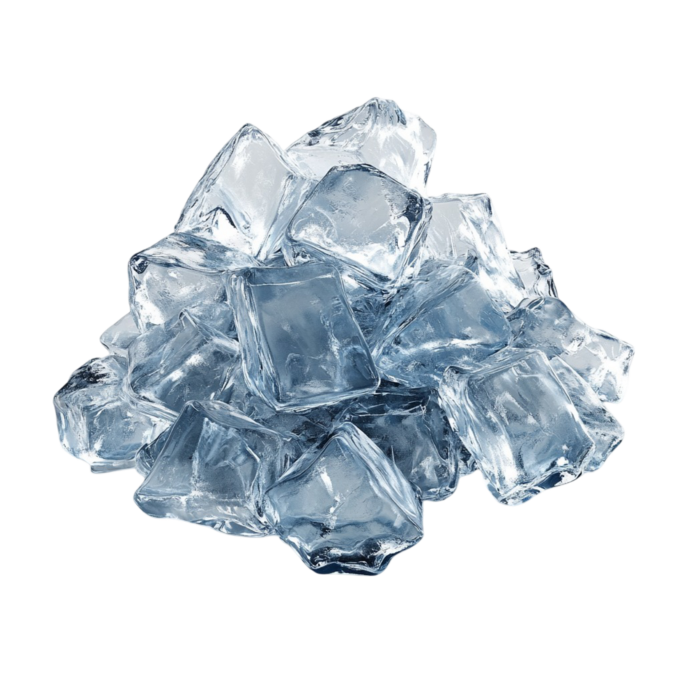 Frozen Water Ice Cubes AI-Generative png
