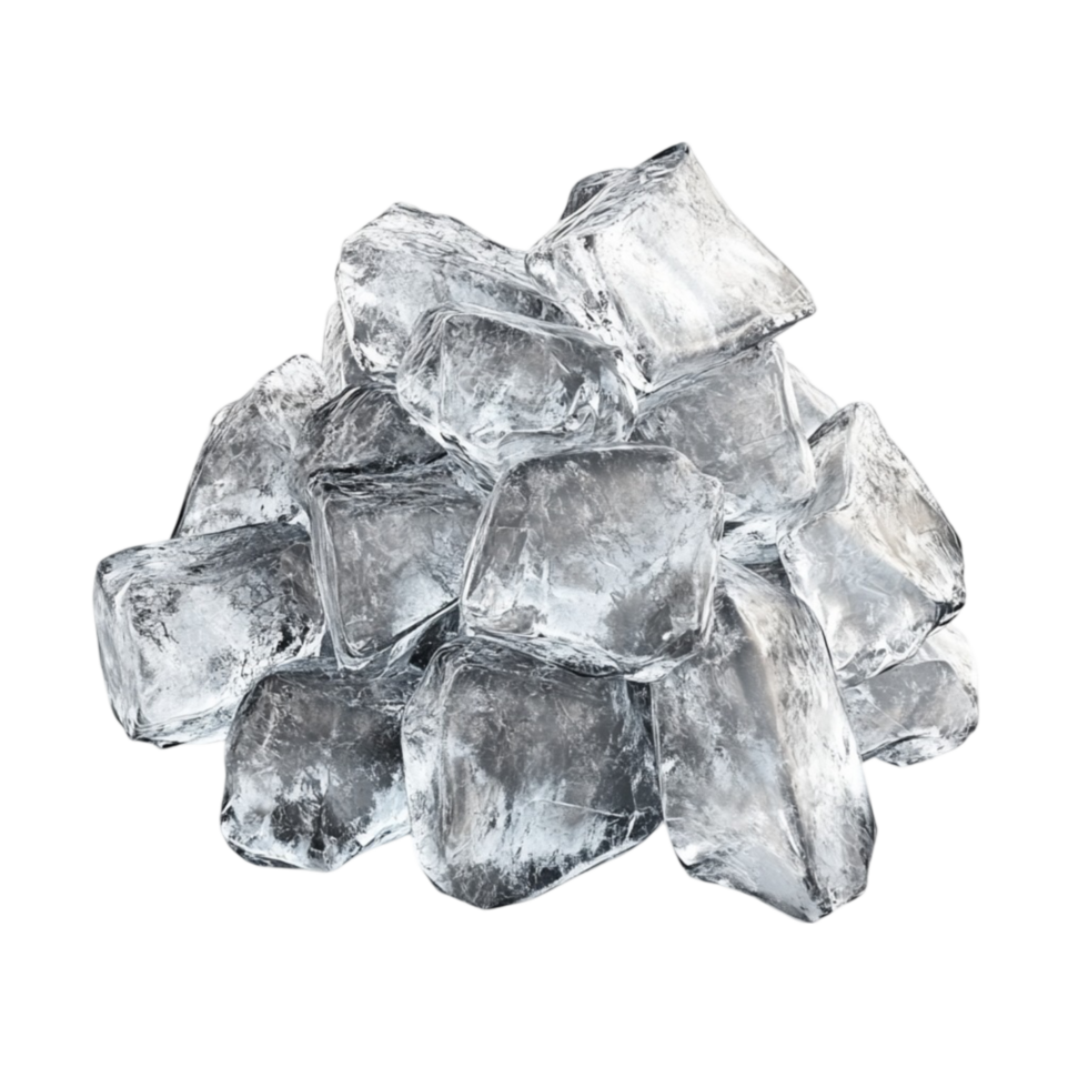 Water Ice Cubes AI-Generative png