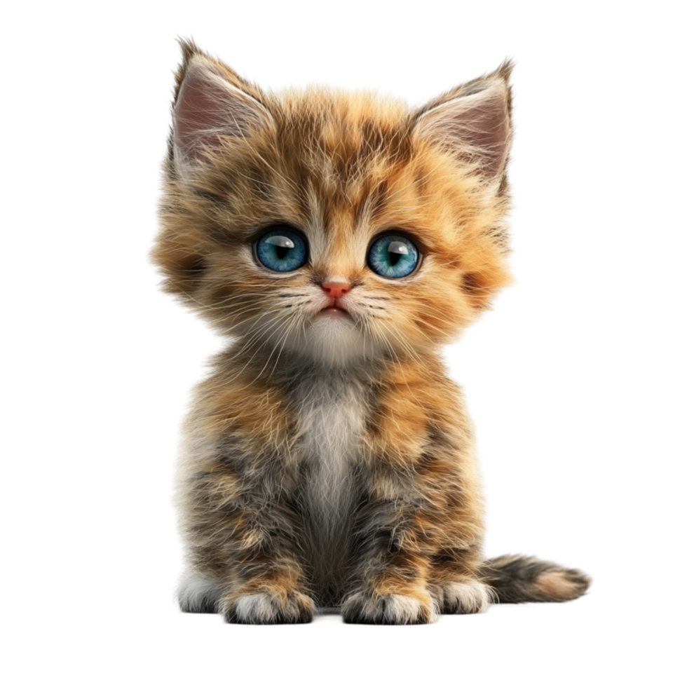 Kitten with Blue Eyes AI-Generative png