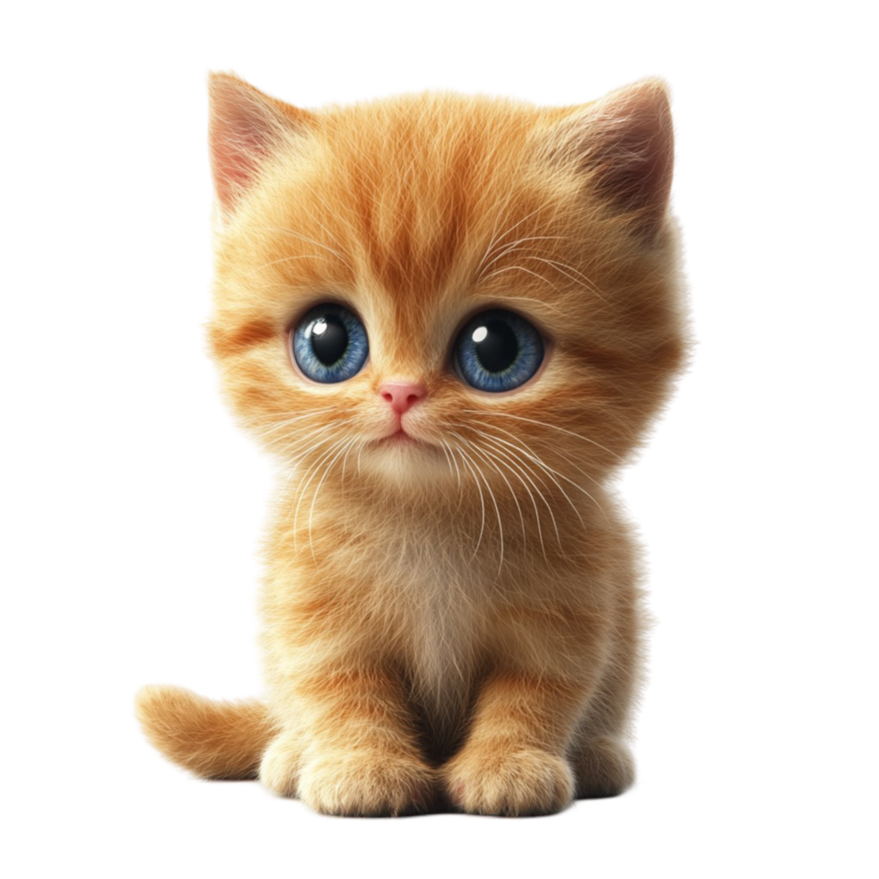 Cute Fluffy Kitten AI-Generative png
