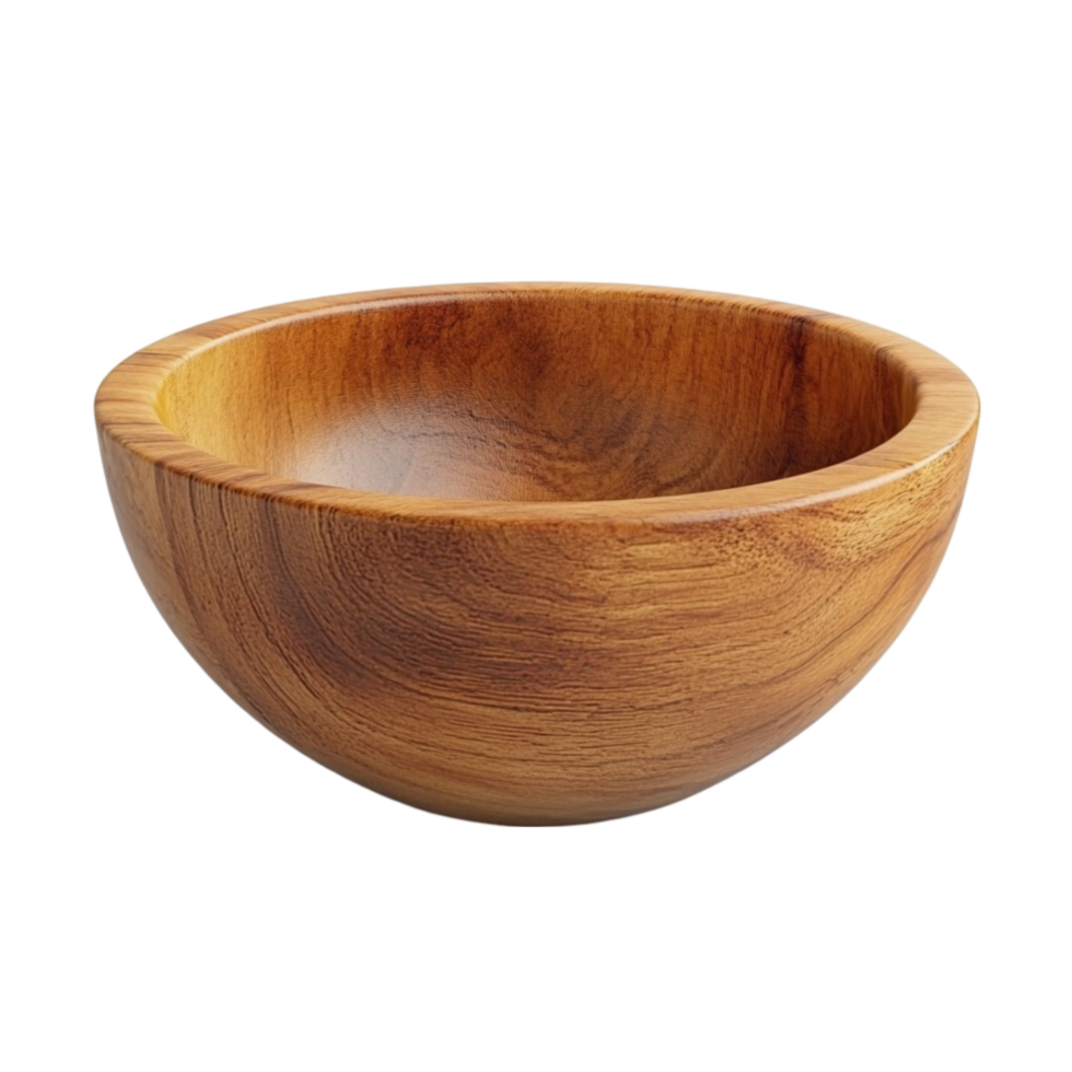Wooden Kitchen Bowl AI-Generative png