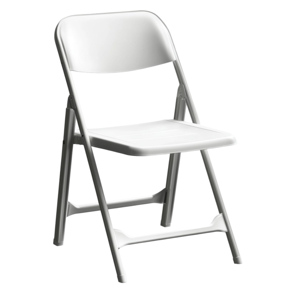 White Folding Chair AI-Generative png