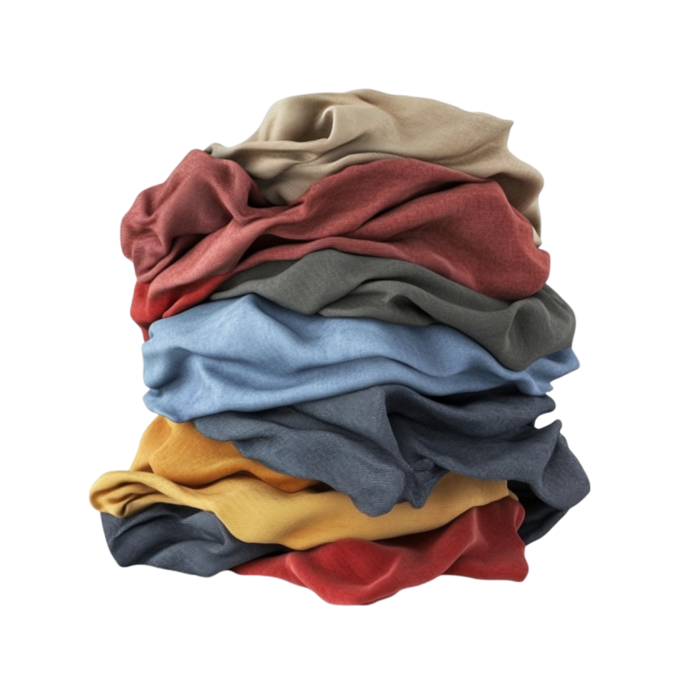 Bundle of Folded Clothes AI-Generative png