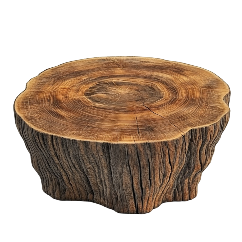 Tree Stump on Transparent Background AI-Generative png