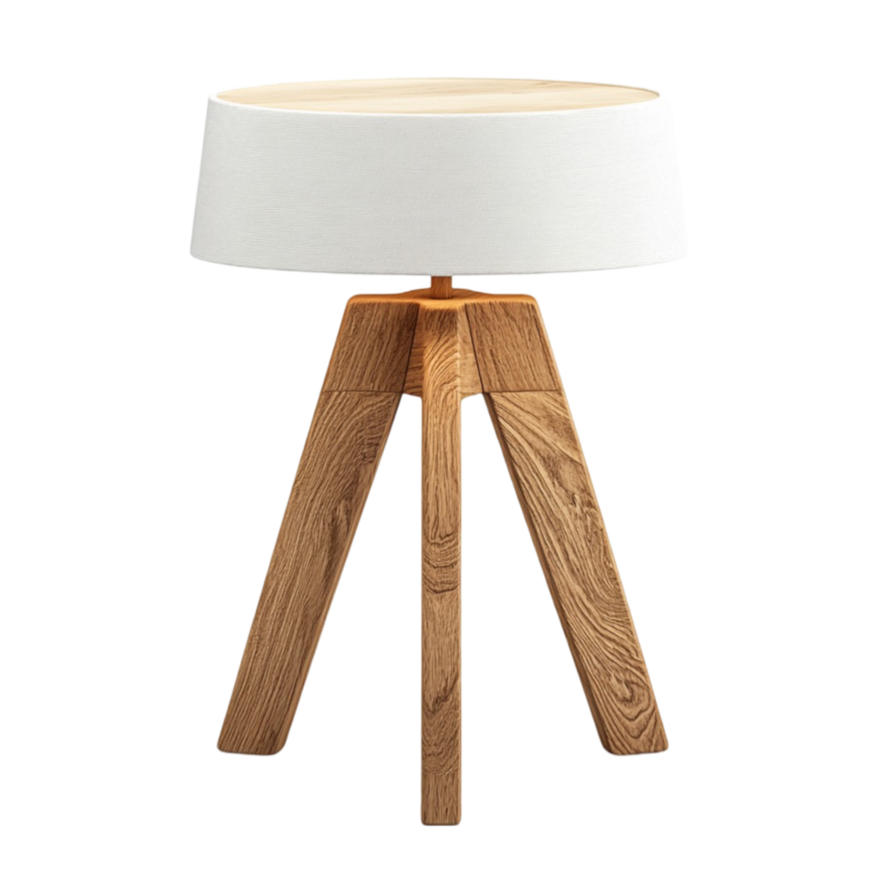 Table Lamp with White Shade AI-Generative png