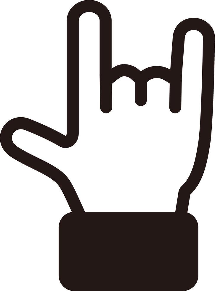 ROCK drawings of hand gesture vector