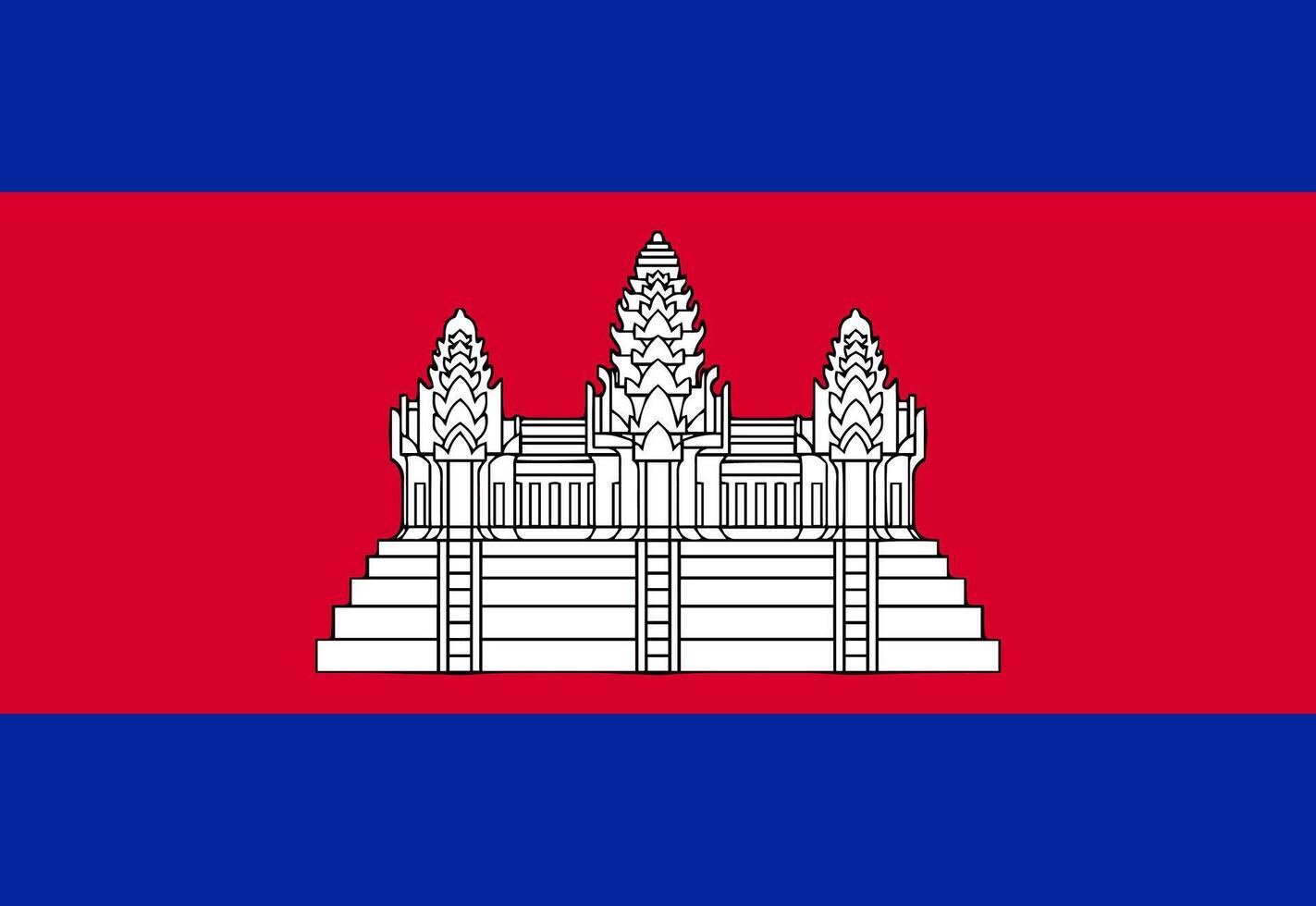 Cambodia flag illustrator country flags vector