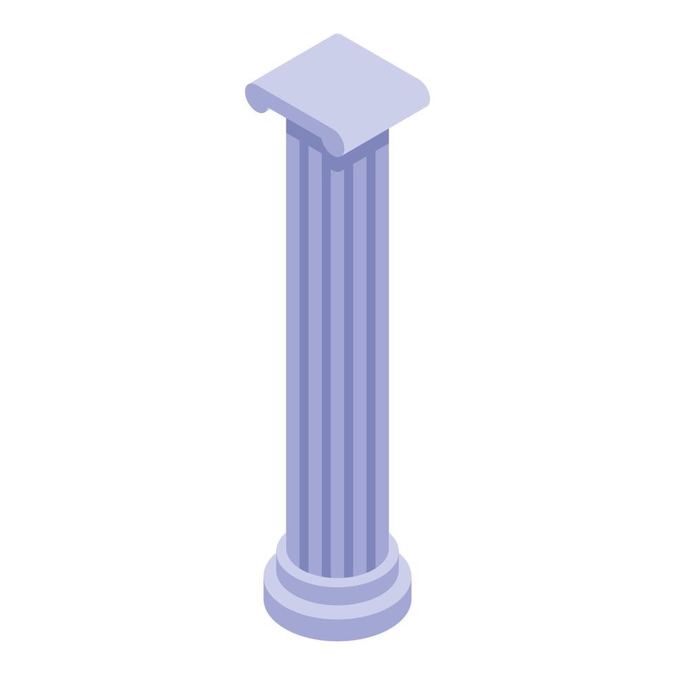 Ancient column standing tall representing classical architecture and history vector