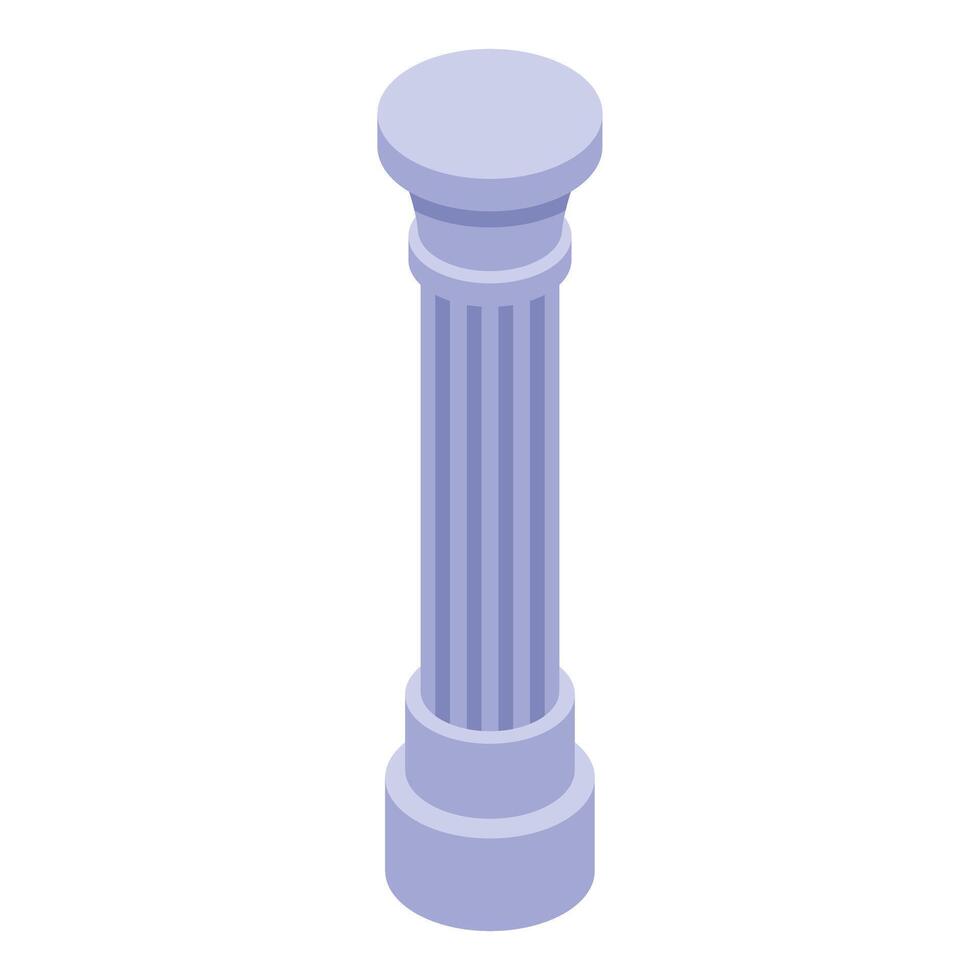 Antique column standing tall representing classical architecture vector