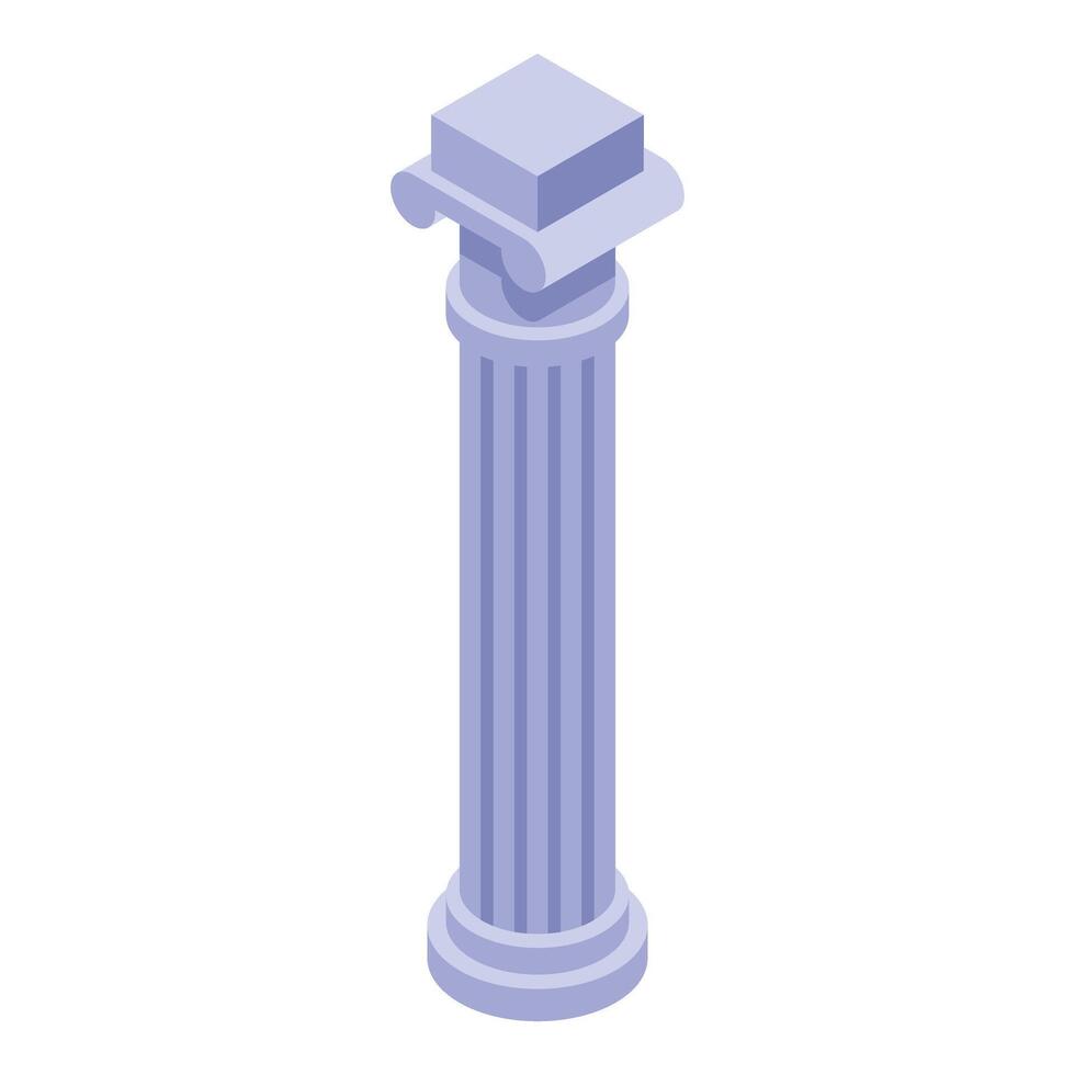Antique column standing tall representing classical architecture vector