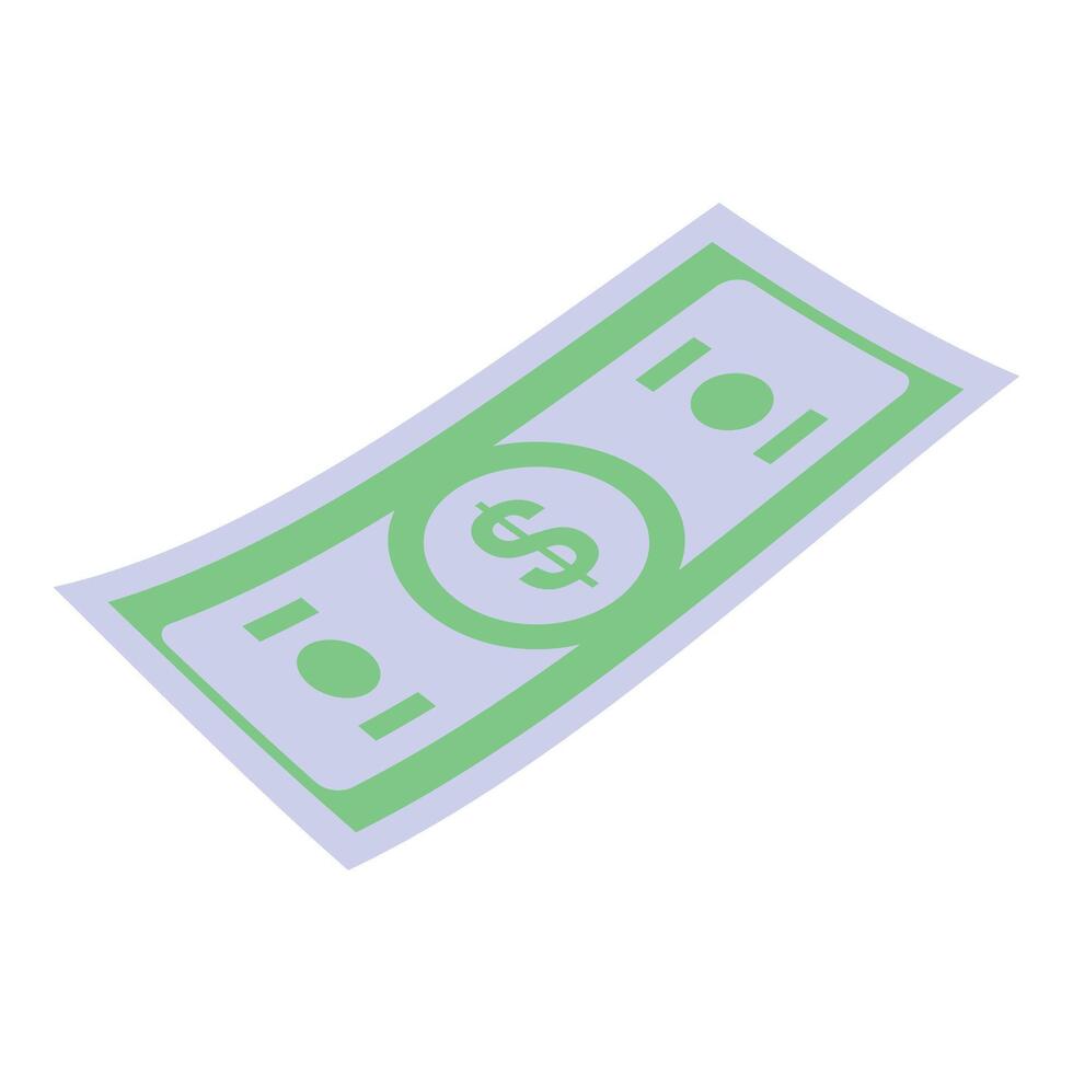 Green banknote floating showing financial concept vector