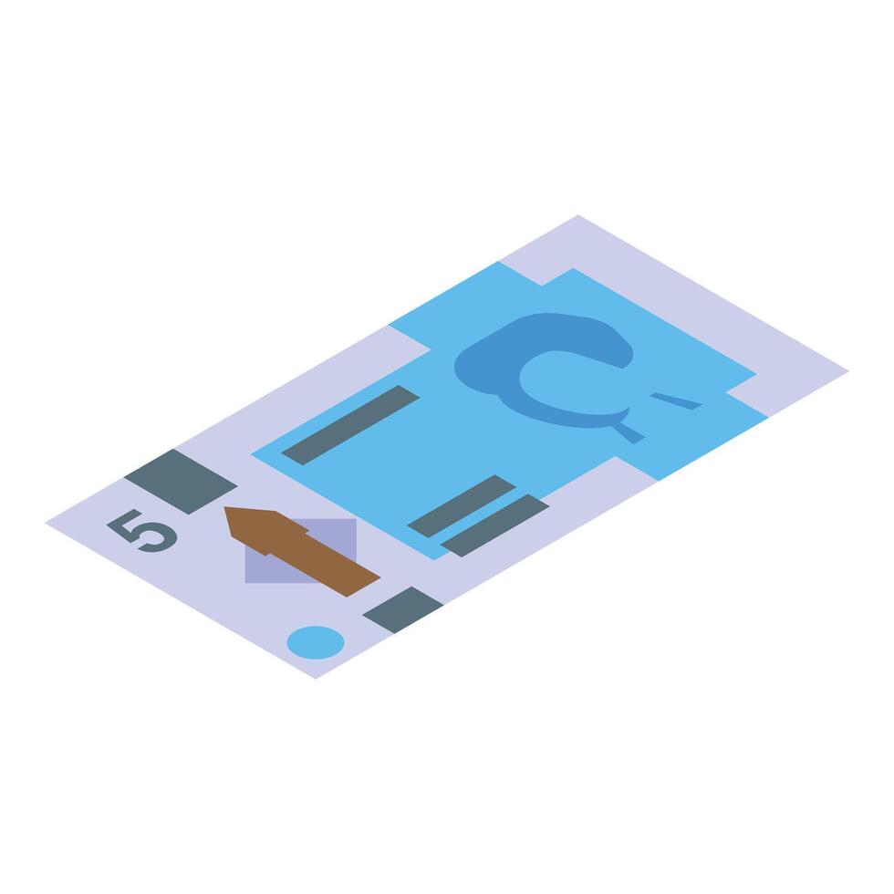 Five currency banknote money showing finance and investment vector