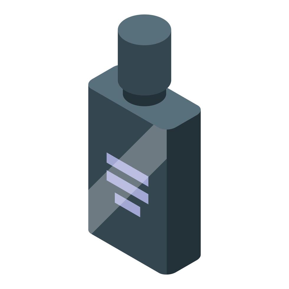 Classic perfume bottle standing on white surface vector