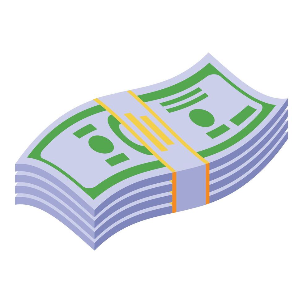 Stack of cash money is growing representing investment success vector