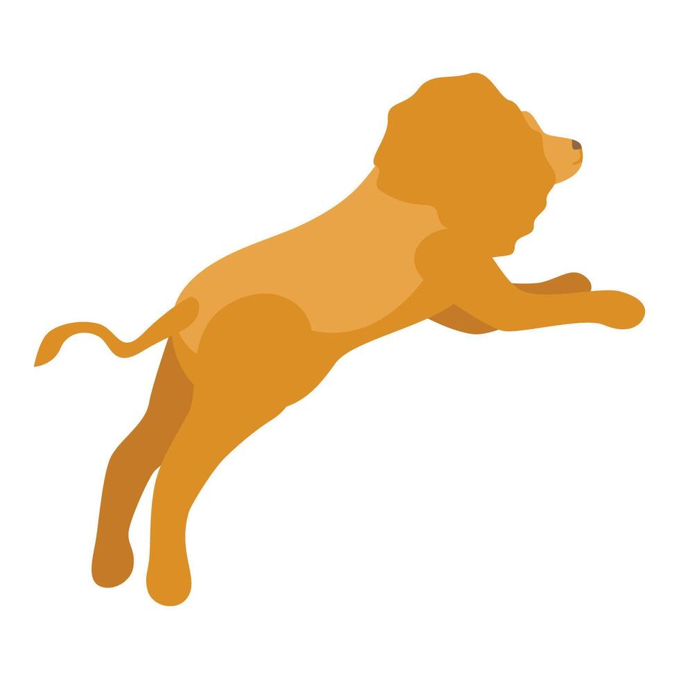Powerful lion jumping and showing its strength and agility vector