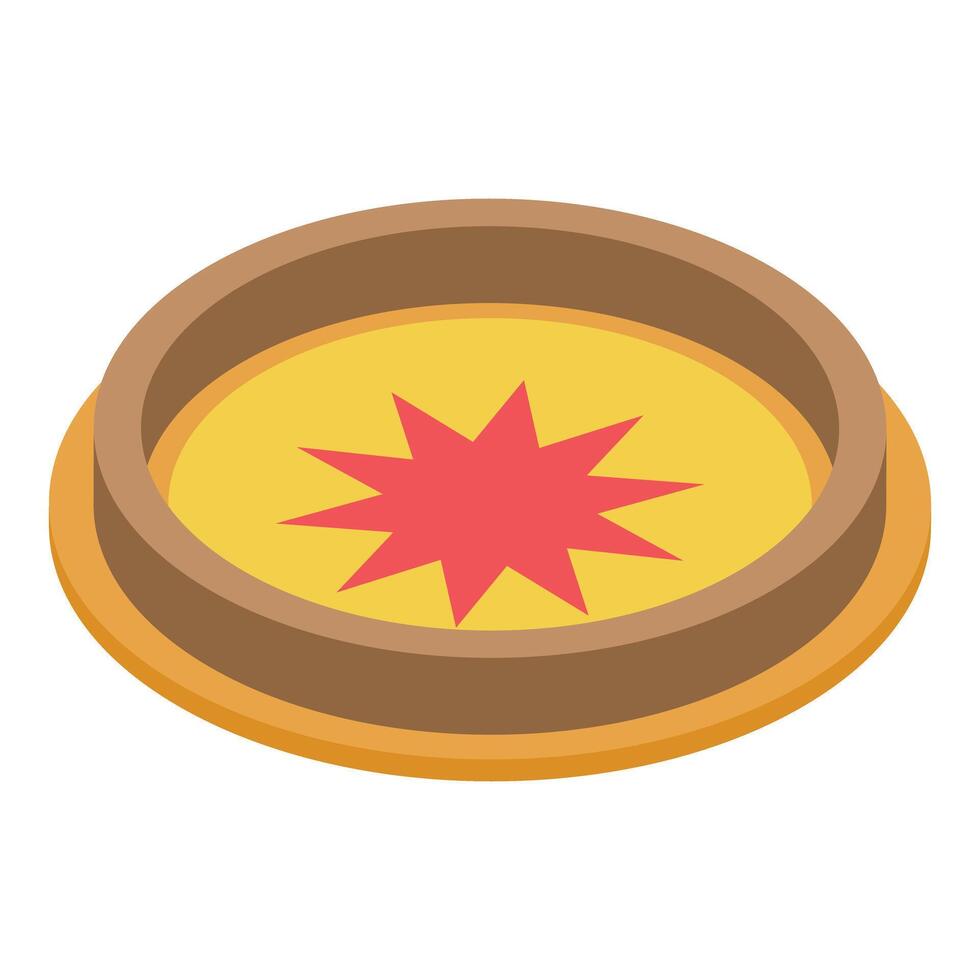 Circus arena having round shape with star for performance vector