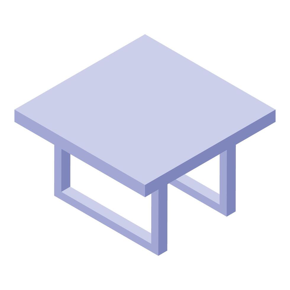 Modern square table with metal legs isometric projection 48779586 Vector Art at Vecteezy