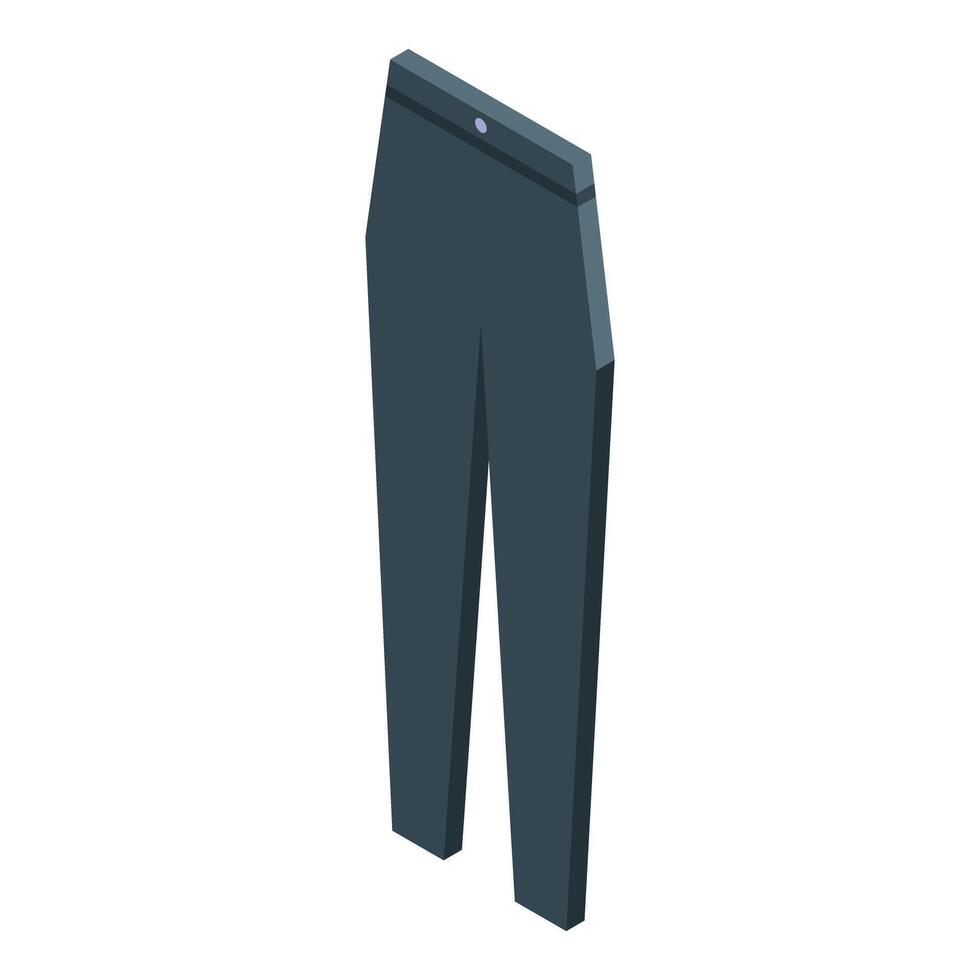 Dark gray pants standing up isometric view vector