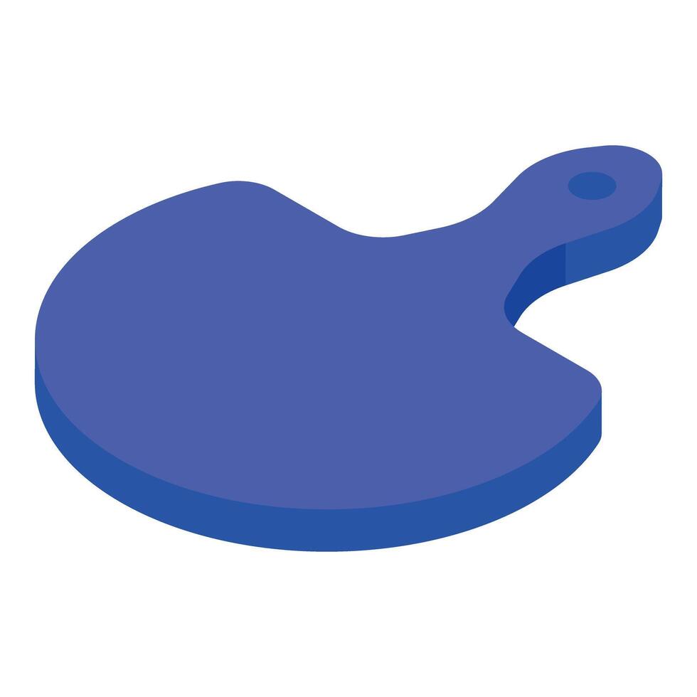 Blue plastic kitchen cutting board lying isolated vector