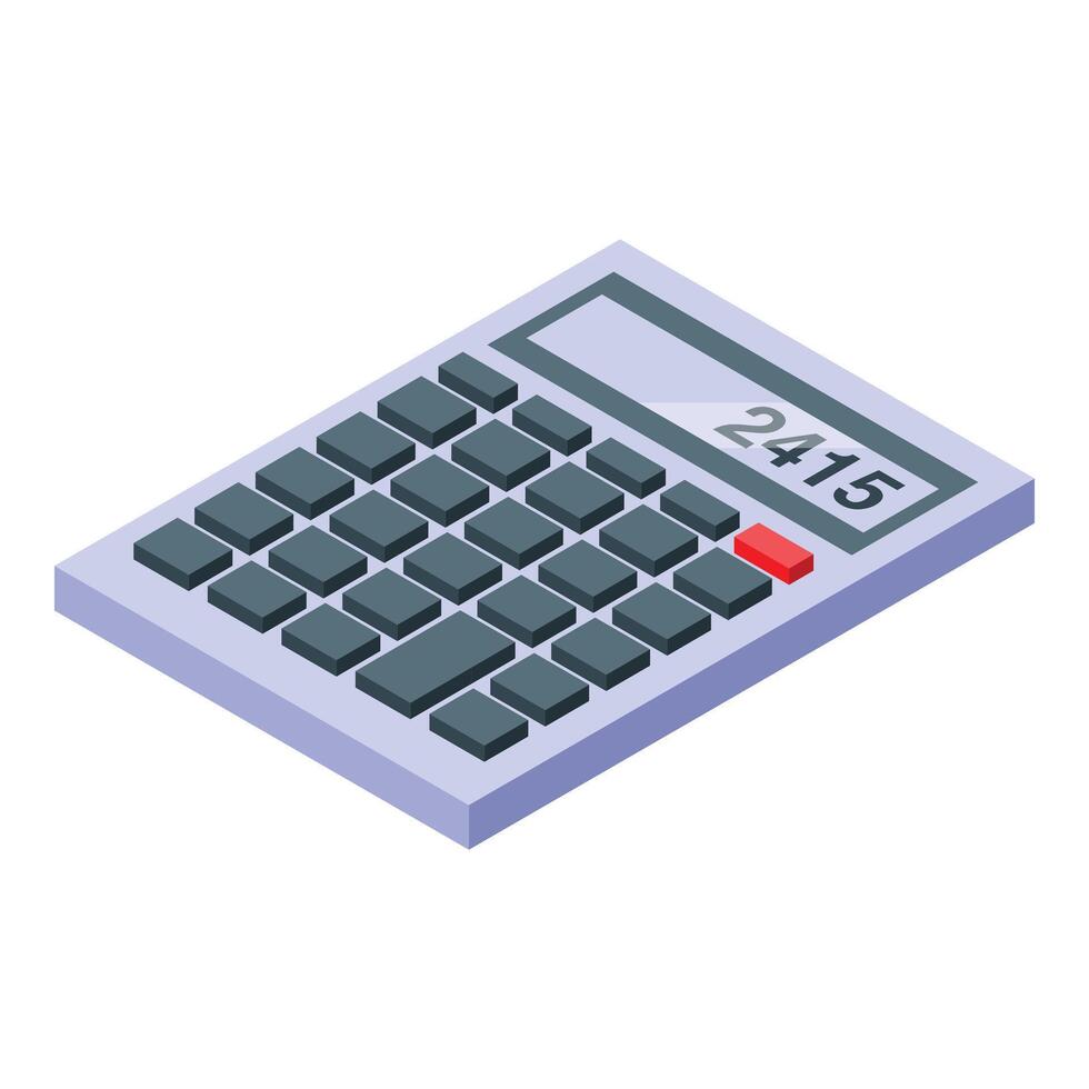 Office calculator showing number 2415 in display vector