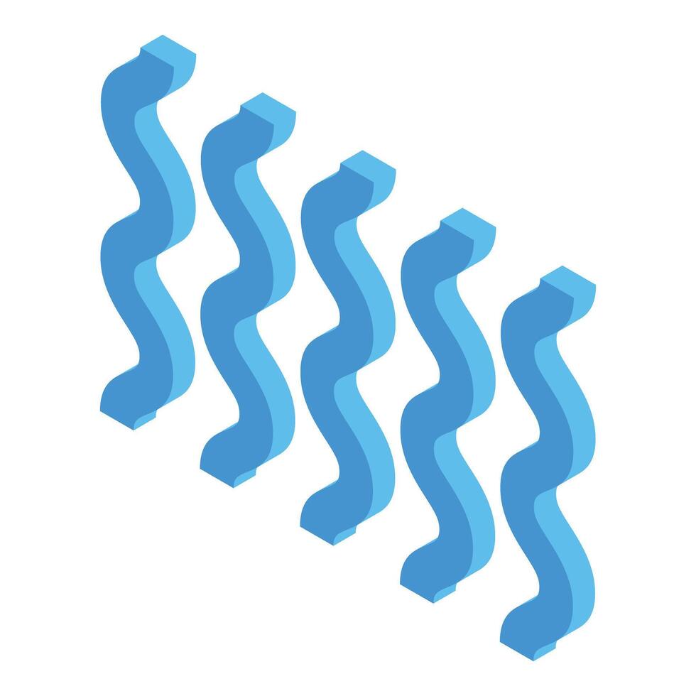 Abstract 3d blue waves are forming an increasing chart vector