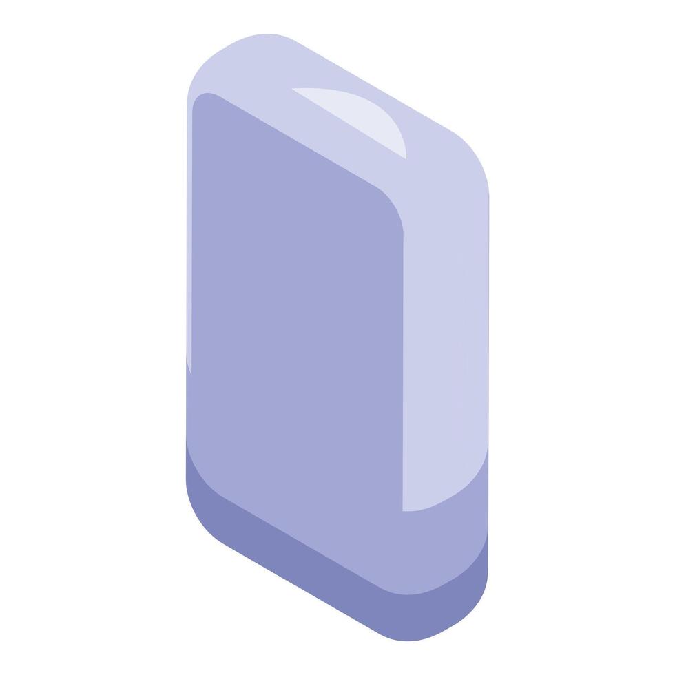 Smartphone with rounded corners in isometric view vector